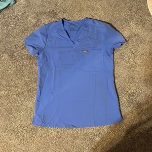 Figs One Pocket Scrub Top Ceil Blue Color
